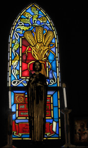 This window is in the Blessed Sacrament Chapel.
