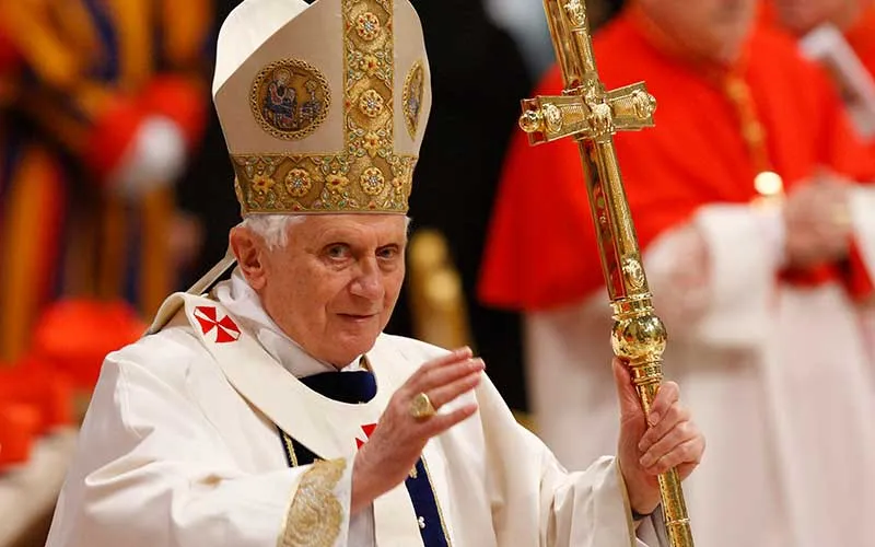 Pope Benedict XVI arrives to celebrate Mass on New Year's Eve Day in St. Peter's Basilica at the Vatican Jan. 1, 2010.
